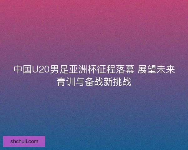 中国U20男足亚洲杯征程落幕 展望未来青训与备战新挑战 中国U20男足亚洲杯征程落幕 展望未来青训与备战新挑战