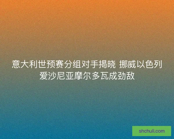 意大利世预赛分组对手揭晓 挪威以色列爱沙尼亚摩尔多瓦成劲敌 意大利世预赛分组对手揭晓 挪威以色列爱沙尼亚摩尔多瓦成劲敌